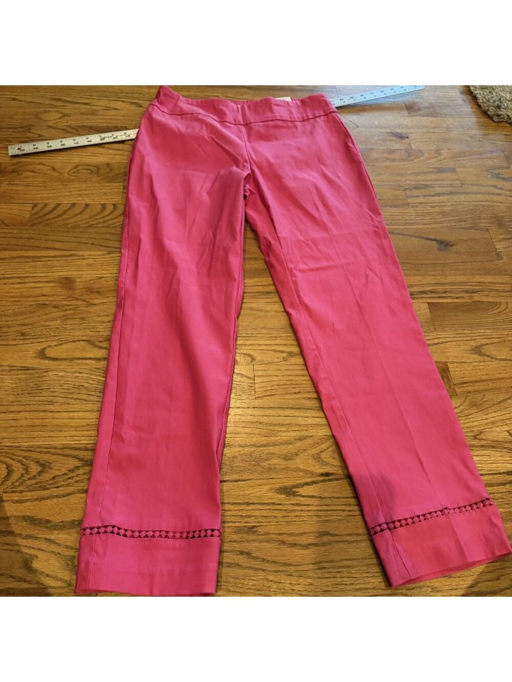 CROWN & IVY WOMENS PINK PULL ON PANTS NEW SIZE 10